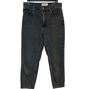 Abercrombie & Fitch The Mom High Rise Jeans Black Wash Size 27/4